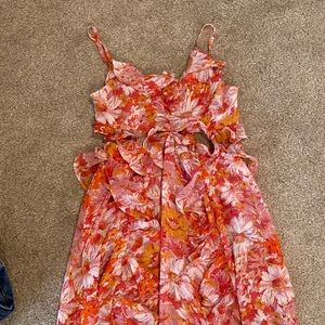 ASTR the label pink floral gown